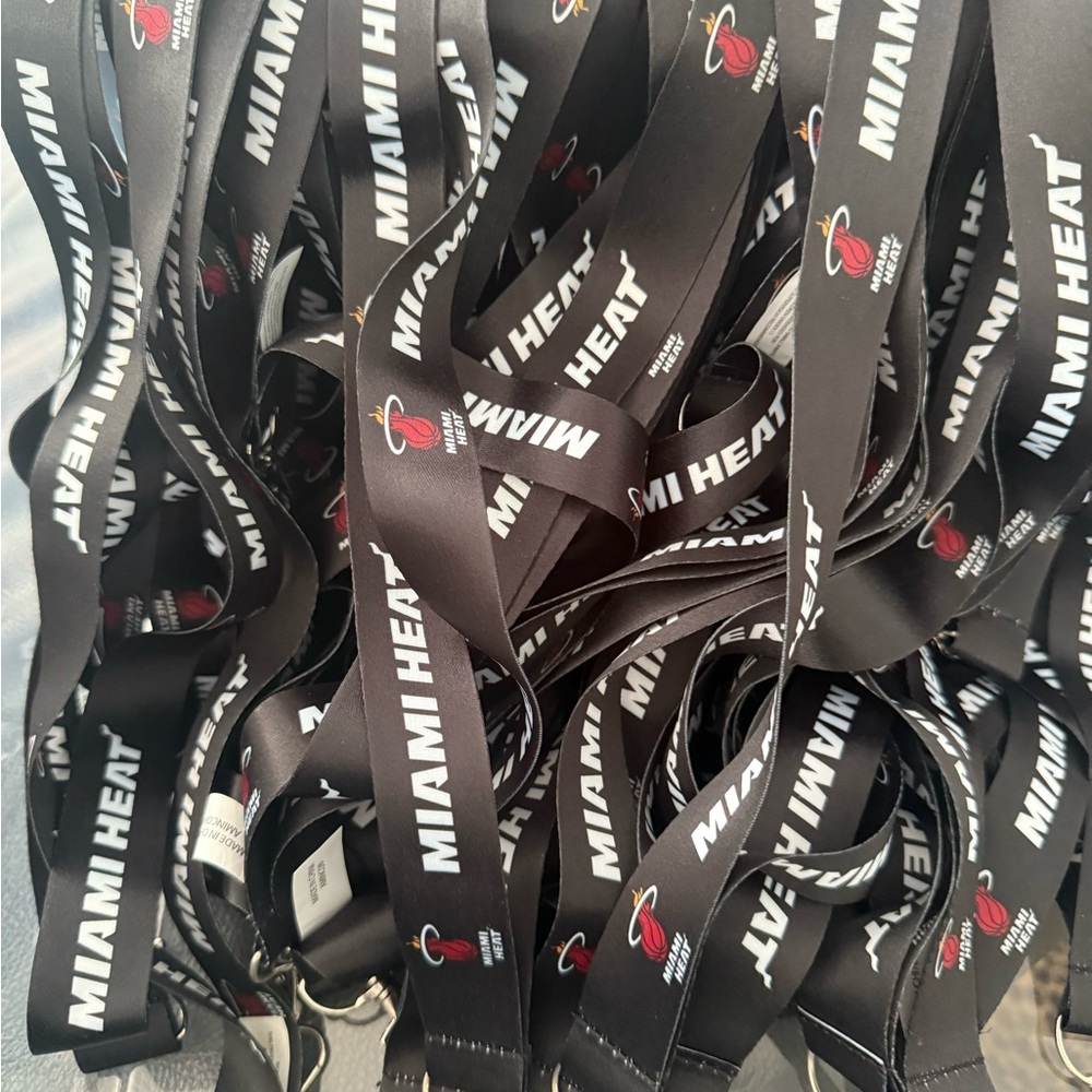 Miami Heat Black Lanyard with Logo